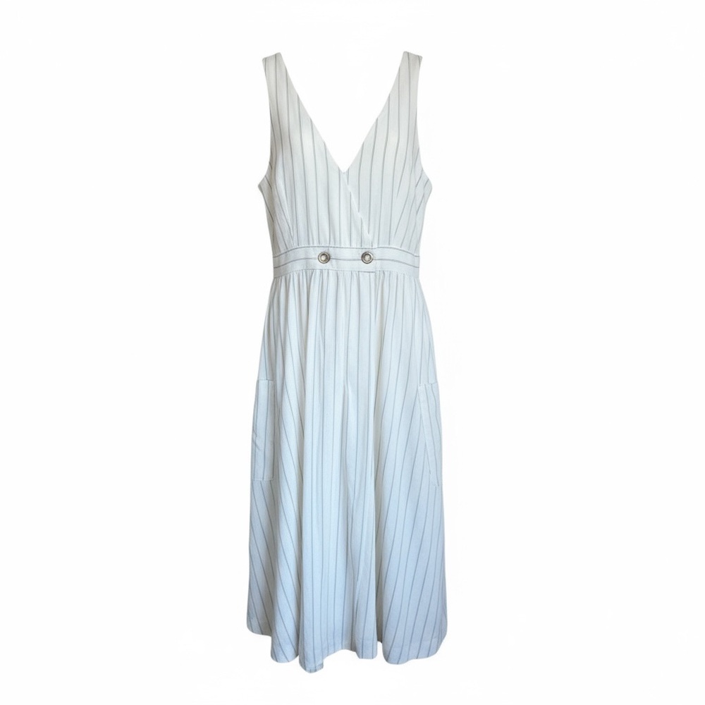 NWT- Free People Diana sleeveless striped midi shift Cotton Dress. Size medium - Picture 4 of 11